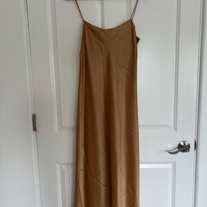 Theory Camel Slip Dress